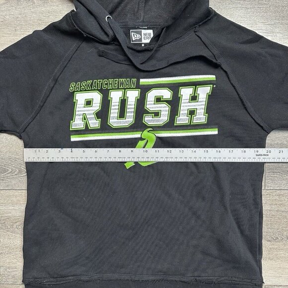 Saskatchewan Rush Pullover Hoodie New Era Lacrosse Womans Size M Black - Picture 5 of 6